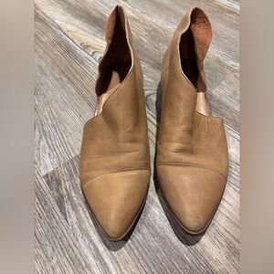 Free People Royale d'Orsay leather flats Tan 8.5